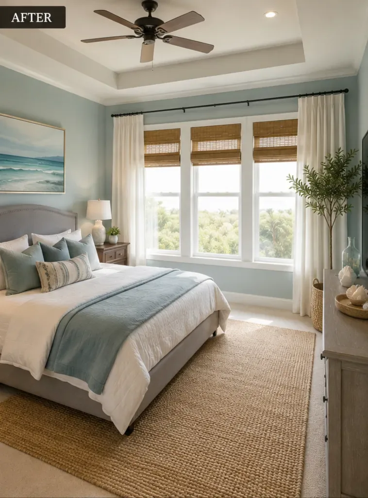 Bedroom after AI redesign